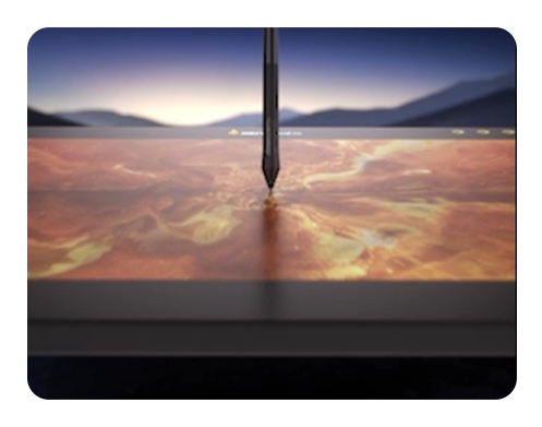 pen being used with the touch to wake function, Xencelabs Pen Display 24